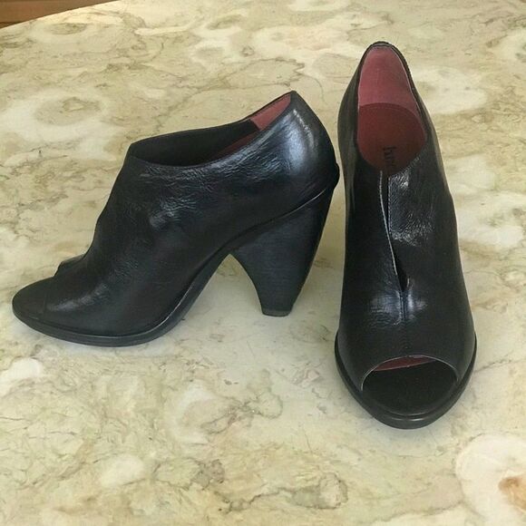 Luxury Rebel Peep Toe Heeled Booties/Shoes - Picture 1 of 7